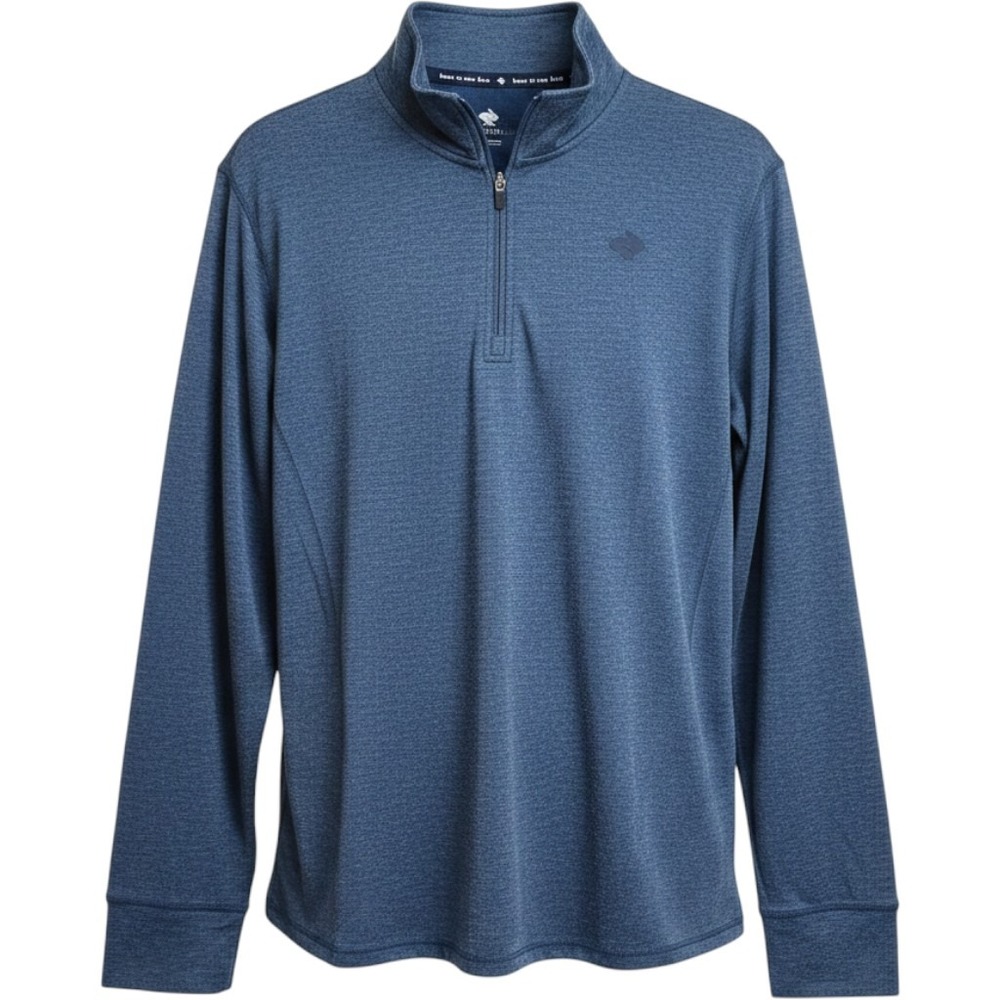 Rabbit Running Men Outrun Zip Pullover XL Blue Wool Blend Performance Activewear